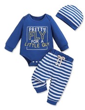 Baby Boy Clothes Infant Boy Outfit 12-18 Months Infant Romper Cool Long Pants...