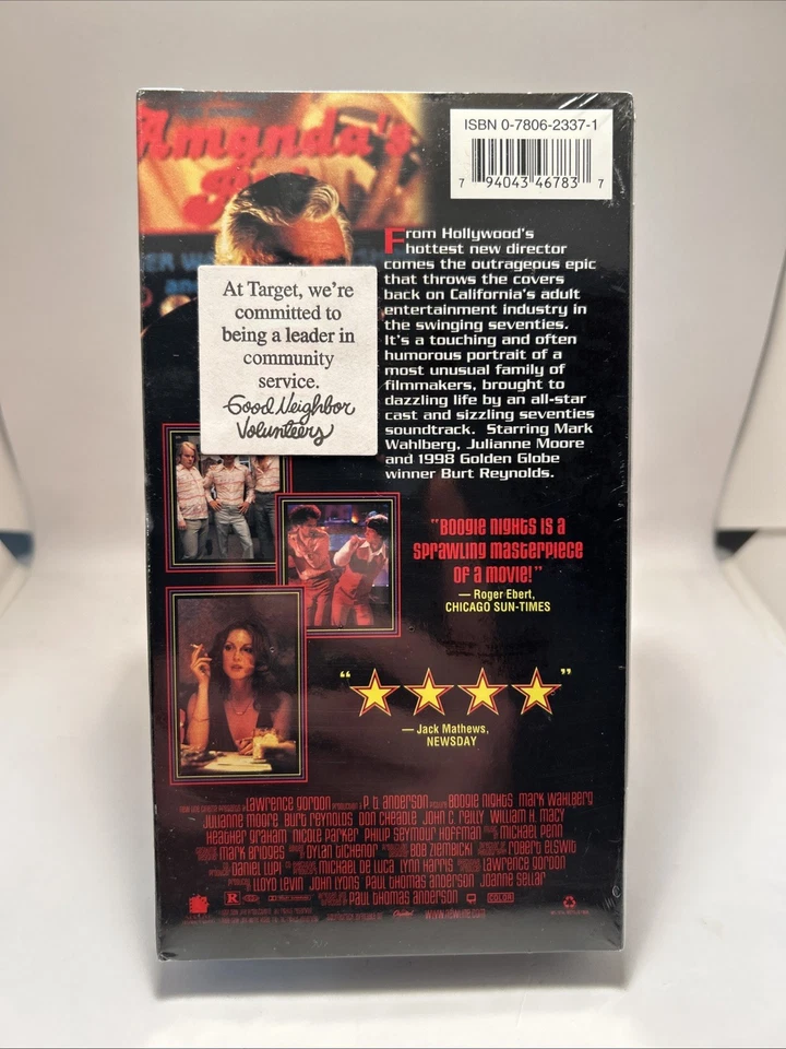 Boogie Nights (VHS, 1999 Widescreen Collector’s Edition) NEW SEALED WATERMARKS! Foto 2 de 4