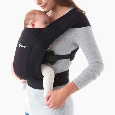 Ergobaby Embrace Cozy Knit Newborn Carrier -  Pure Black
