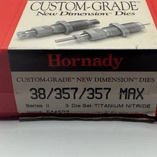 HORNADY TITANIUM Nitride Custom Grade New Dimension 3-Die Set 38/357/Max 546527