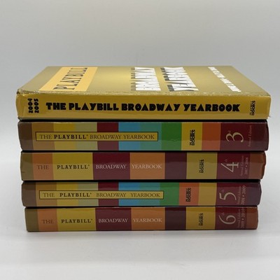 Playbill Broadway Yearbooks: 2004, 2005, 2006, 2007, 2008, 2009, 2010 Lot of 5