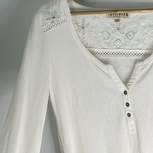 IDYLLWIND Miranda Lambert Waffel Henley Thermo Shirt Western Boho Neutral Gr. XL - Bild 13 von 23