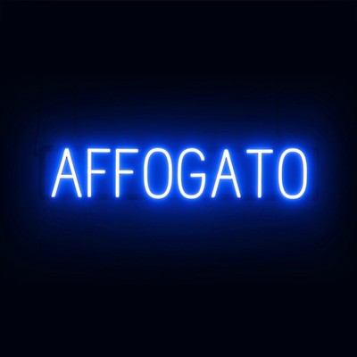 SpellBrite AFFOGATO Sign | Neon Affogato Sign Look, LED Light | 32.1'' x 6.3''