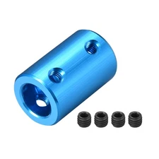 Shaft Coupling 6.35mm to 10mm Bore L25xD16 Robot Motor Wheel Rigid Coupler Blue