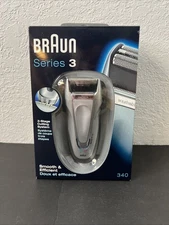 Braun Series 3 340 Men's Silver Foil Head 3-Stage Cutting System Electric Shaver