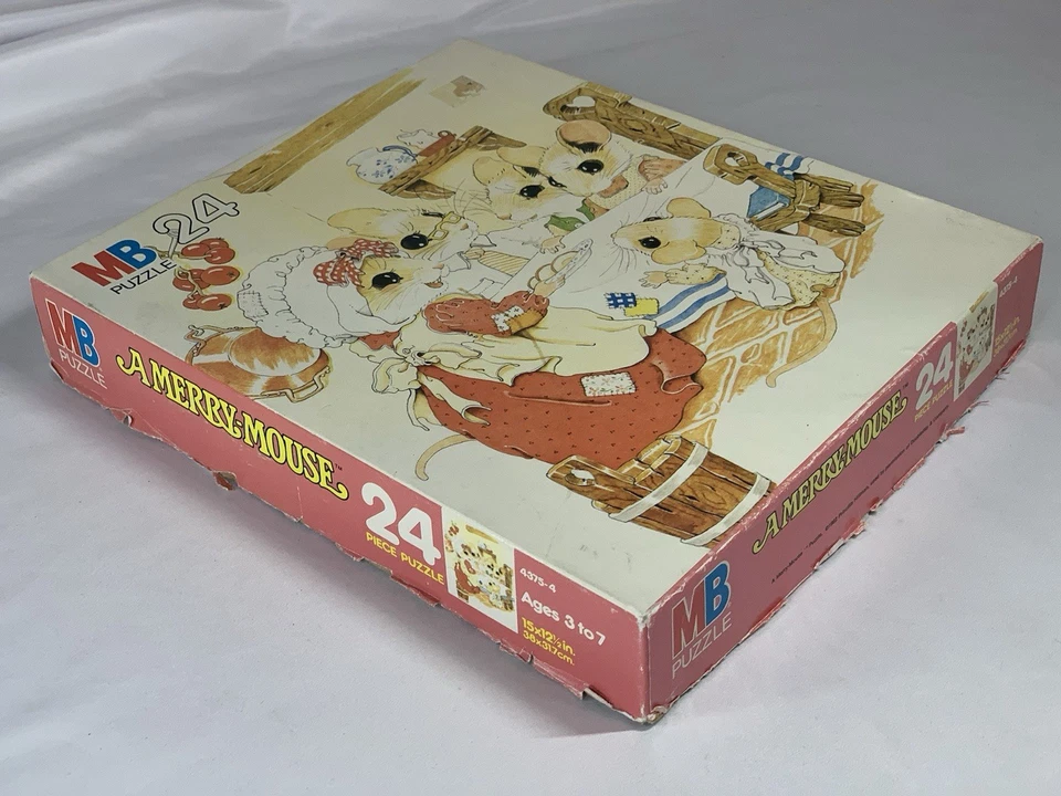 Rompecabezas vintage 1982 A Merry-Mouse 24 piezas Milton Bradley Prisc Hillman COMPLETO Foto 4 de 4