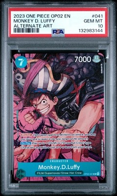 2023 ONE PIECE OP02-PARAMOUNT WAR ALTERNATE ART #041 MONKEY D