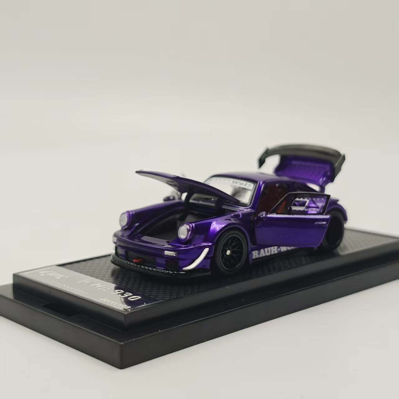 FG 1:64 Purple Porsche RWB 930 Sports Full Open Diecast Model Car Collection alternate view 3