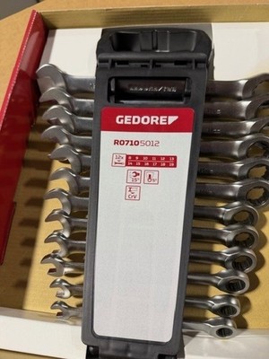 Gedore RED 3300850 R07105012 Combination Ratchet Wrench Set 12 Pc. 8-19 mm - NEW