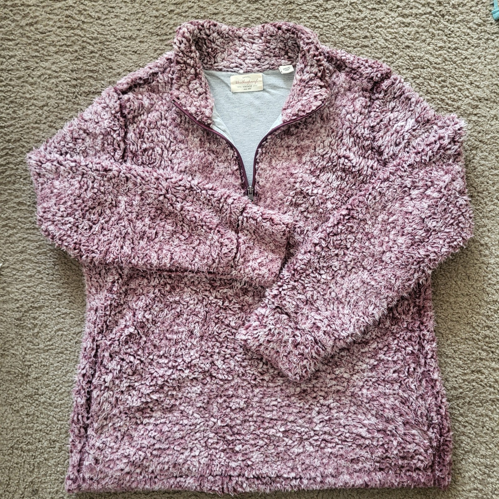 Weatherproof Vintage Sherpa Fleece 1/4 Zip Pullover Women's L *Read Description