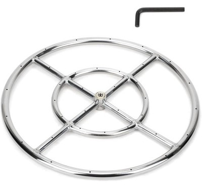 Stanbroil 18 Inch Round Fire Pit Burner Ring for Natural Gas & Propane - 304 SS
