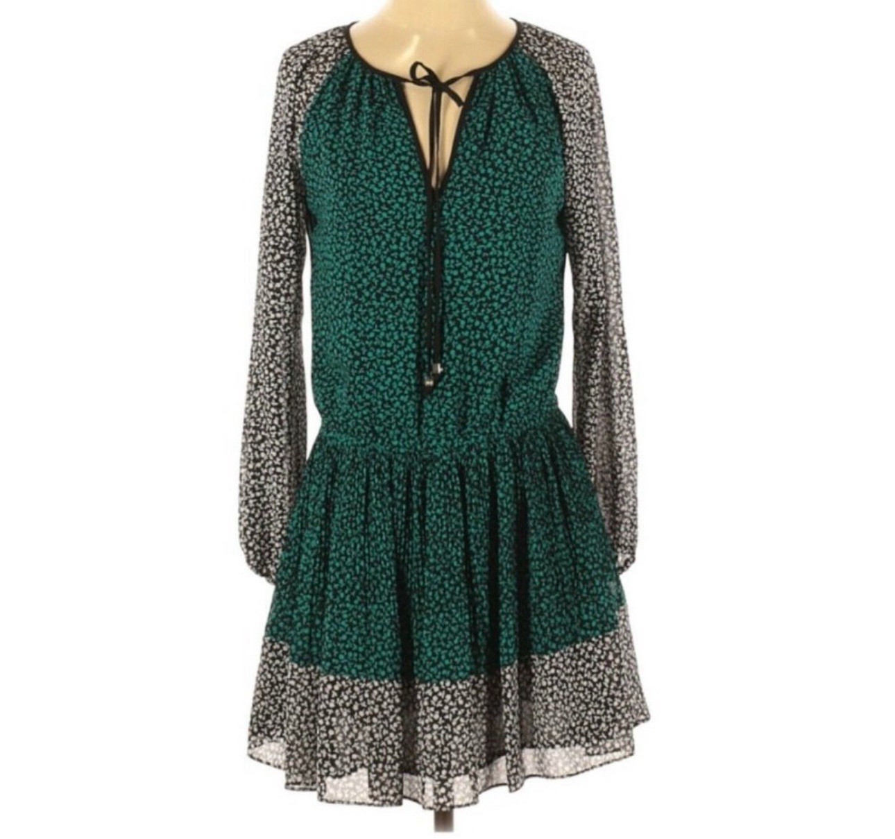 MICHAEL Michael Kors Printed Ruffled Drop Waist D… - image 3