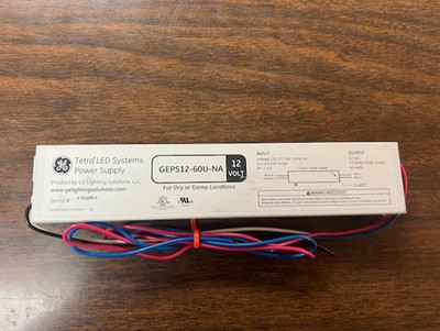 GE Tetra LED System Power Supply GEPS12-60U-NA 12 v