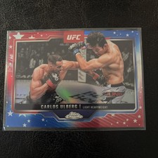 2025 Topps Chrome UFC - Carlos Ulberg #198 Red & Blue Refractor