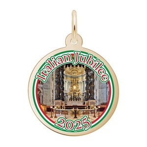 Authentic Italian Jubilee 2025 Altar Charm by Rembrandt 10K Gold, 14k Gold or 925 Silver