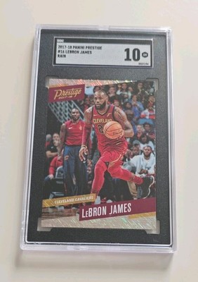 2017-18 LeBron James #16 SGC 10 Panini Prestige Rain wie PSA 