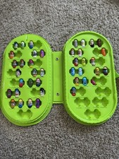 Mighty Beanz Lot Collection Case with Figures and Track Pieces, 2002