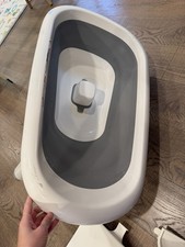 OXO White Gray Foldable Baby Bath Tub Portable
