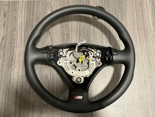Rare 02-05 Audi A4 S4 B6 S-line Perforated Leather Tip Steering Wheel Oem No Bag