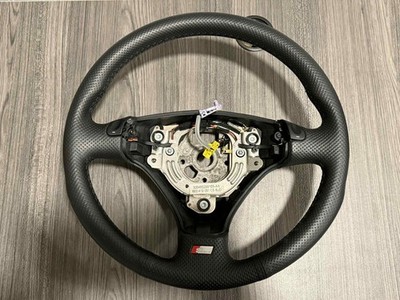 RARE 02-05 Audi A4 S4 B6 S-Line Perforated Leather Tip Steering Wheel OEM NO BAG