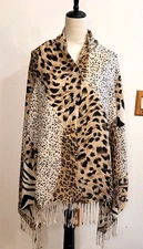 Animal Print, Cheetah, Zebra Brown&black, Rebozo, Wrap, Pashmina, Scarf, Shawl