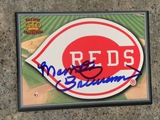 MARTY BRENNAMAN HOF 2000 CINCINNATI REDS 1990 WORLD SERIES CHAMPS SIGNED CARD #2