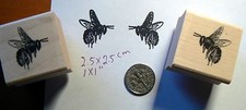 2 smaller bees rubber stamp P49C