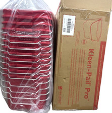 12 Pack San Jamar KPP256RD 8 Qt. Red Cleaning Kleen-Pail Pro Buckets