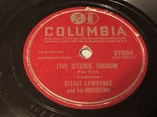 Elliot Lawrence Five O'Clock Shadow 37084 USA 10in Album Shellac Record Single