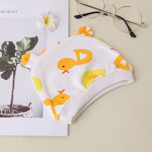 Baby Bonnet Cartoon Print Photography Bonnet Toddler Handmade for Sun for Protec - Picture 4 of 8