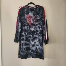 Tommy hilfiger tie dye longsleeve sweater dress Medium heart embellished Fall