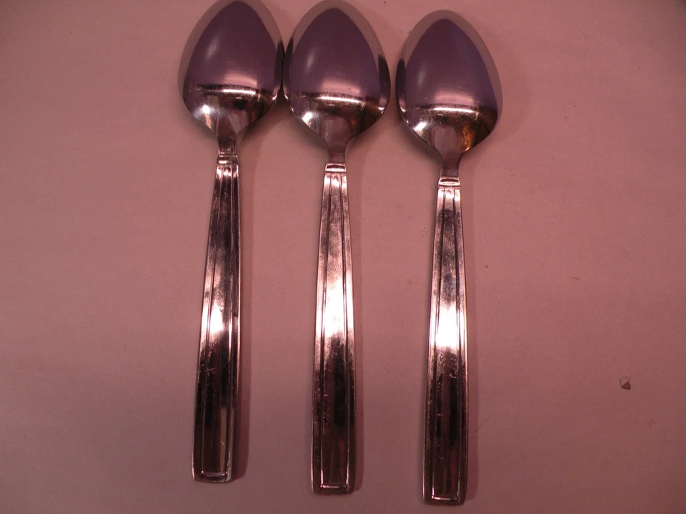 Набор из 3 овальных суповых ложек MIKASA Dolcina-Frost из нержавеющей стали 7 3/4 GA4 - Изображение 4 из 4