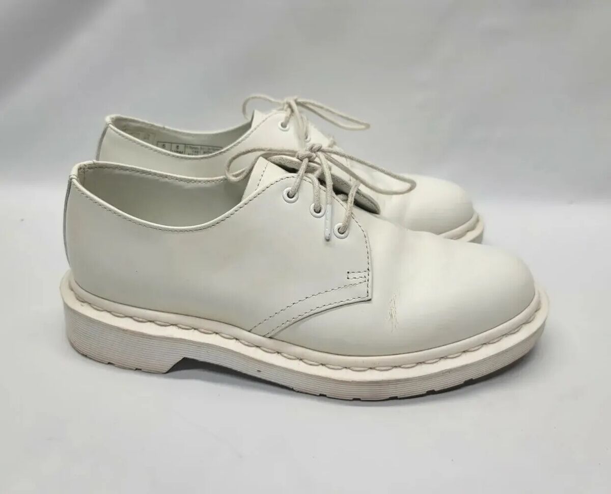 Dr. Martens 1461 Mono White Smooth Leather Oxford Shoes Sz 6 Dr. Martens 1461 Mono White Smooth Leather Oxford Shoes Sz 6