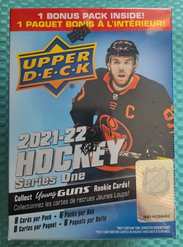 2021-22 Upper Deck Series 1 Blaster Box - Cole Caufield Trev Zegras Young Guns?