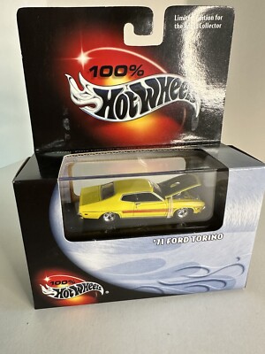 Hot Wheels 100% Black Box '71 Ford Torino Yellow  Limited Edition