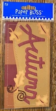 Paper Bliss Stitched Autumn Lg Tag Title Leaves Season Change Scrapbook stickers
