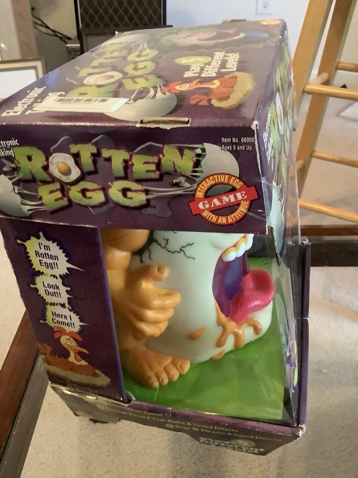 VINTAGE Electronic Talking Rotten Egg Game by Toy Biz 1998 No Cards Tested  Works