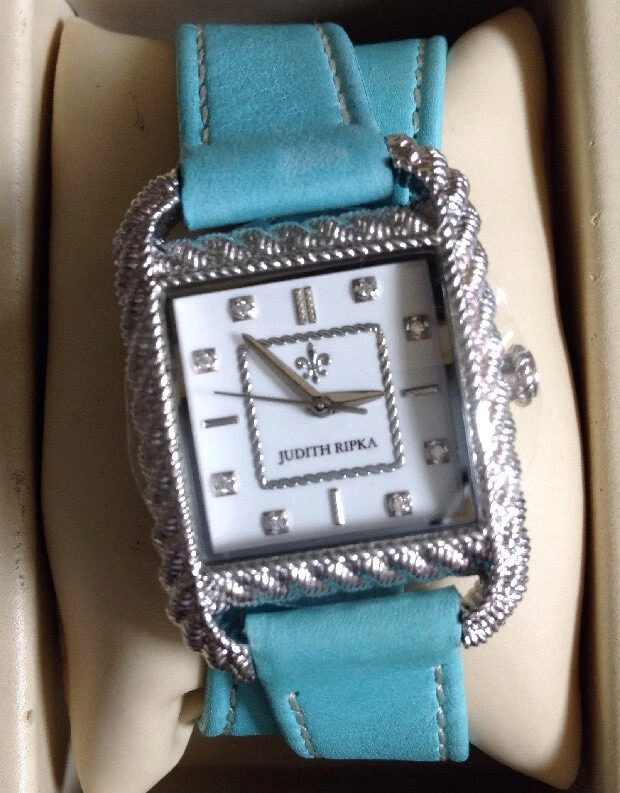 Judith Ripka Double Wrap Leather Strap Watch in TURQUOISE - Image 2 of 4