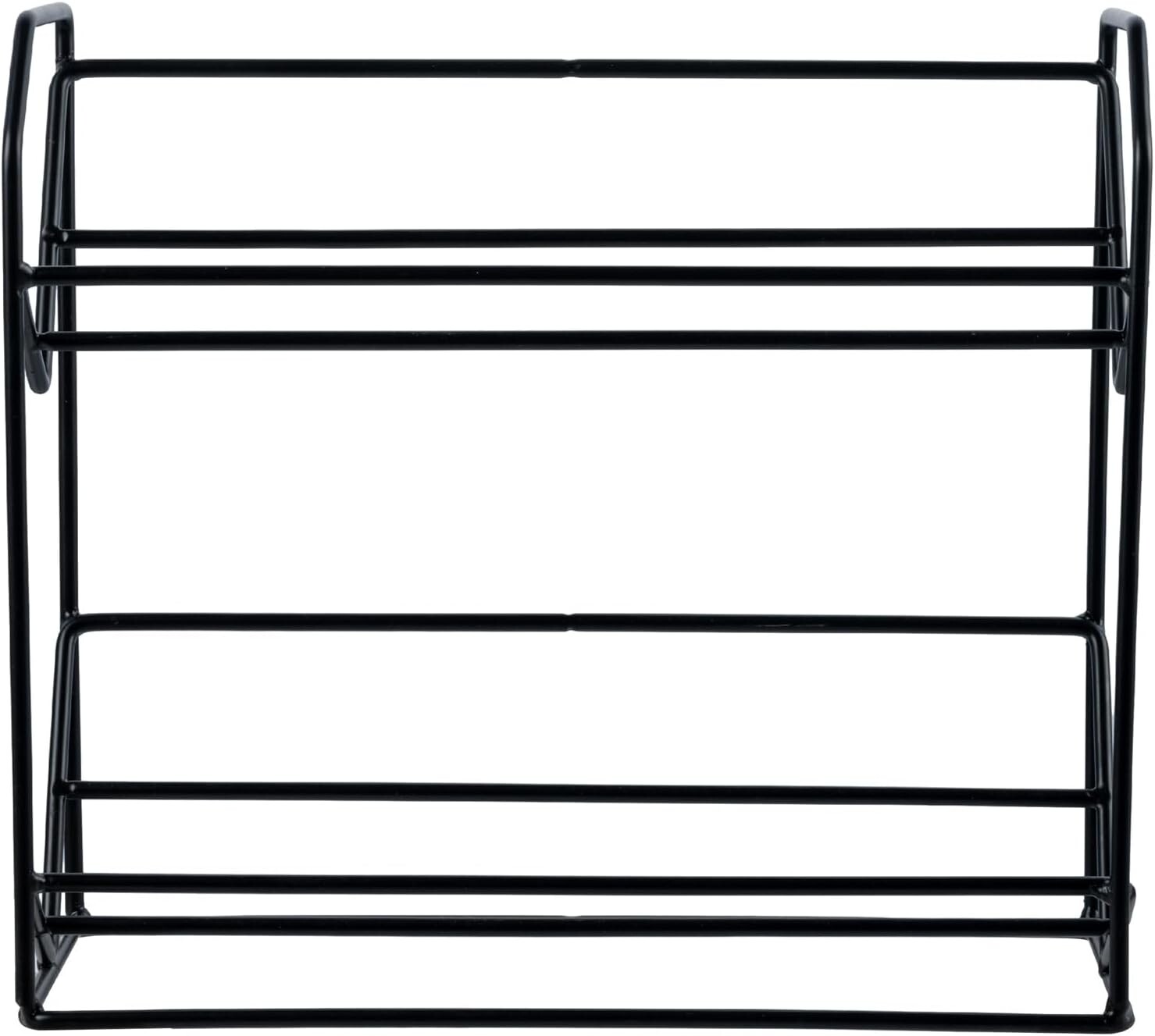 2 Tier Black Metal Wire Cassette Tape Storage Rack, Deck Holder ...