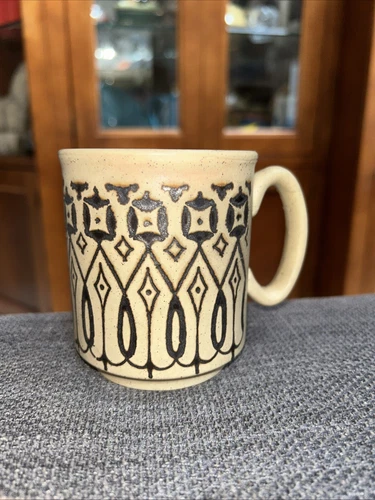 Vintage WP Art Studio Pottery Mug Stone Ware Made In England Mid Century 1970’s