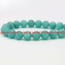 Real Natural 10mm Blue Amazonite Round Gemstone Loose Beads 15inch Strand AAA