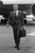 Apollo 8 Astronaut Col. Frank Borman At Heathrow Airport In Lo- 1970 Old Photo