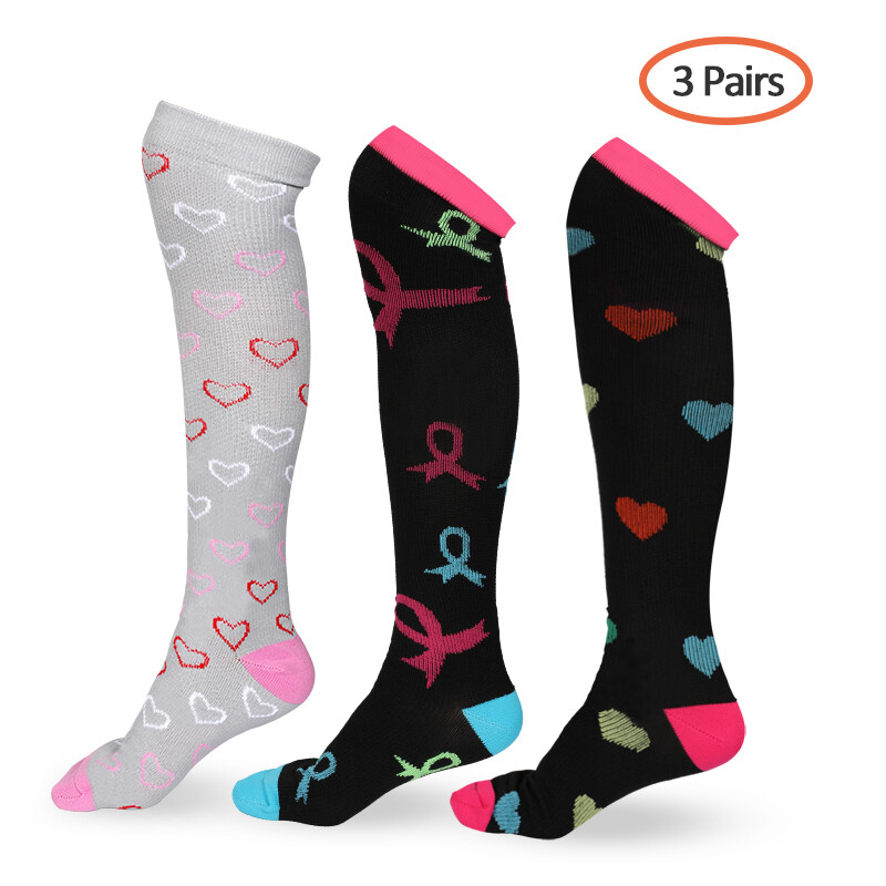 6 Pairs) Infused Compression Socks 20-30mmHg Graduated Mens