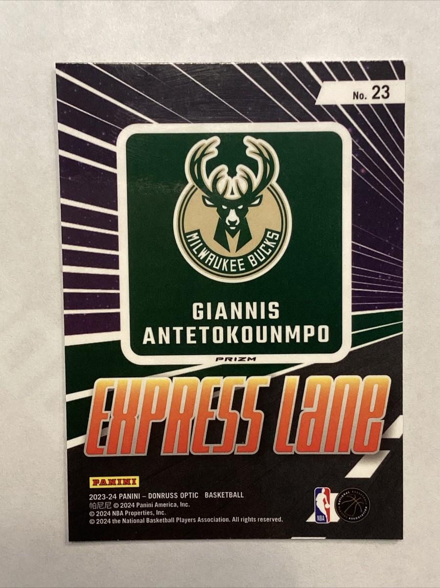 Giannis Antetokounmpo Purple Silver Holo Express Lane 2023