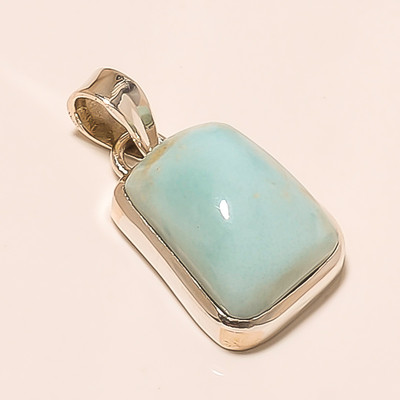 7.30 Gm Fine 925 Solid Sterling Silver Natural Larimar