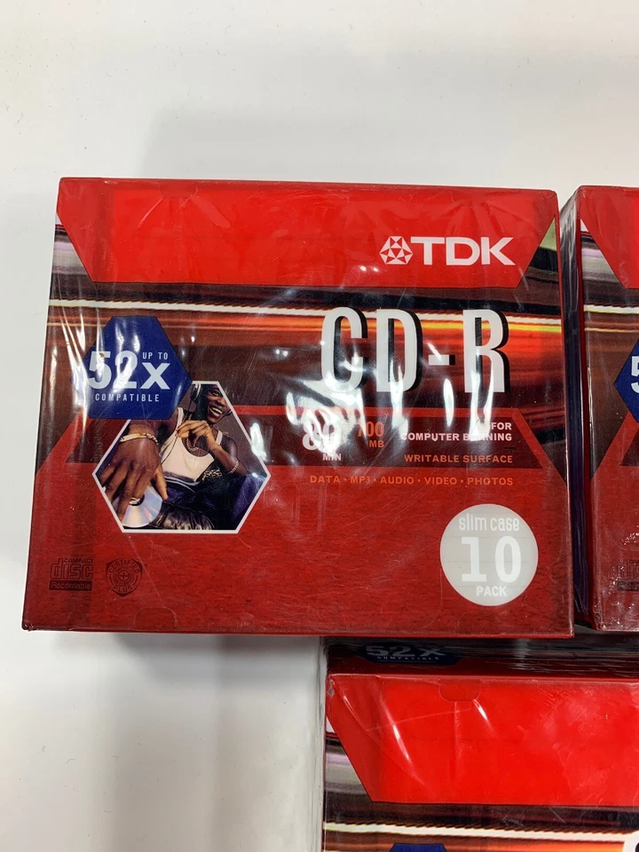 TDK CD-R Data Computer Burning 80Min 700MB 48X Slim Case 30 cds NEW Sealed - Image 3 of 4