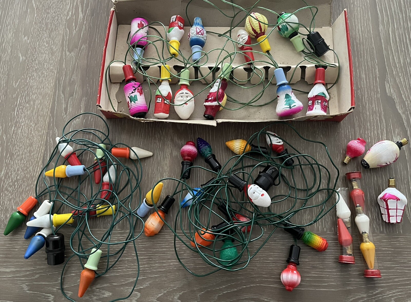 Vintage Glass Novelty Christmas Lights Like Noma / Pifco / Winfield eBay