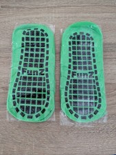 New Lot of 2 Pair of Green FunZ  Grippy Trampoline Socks size Large