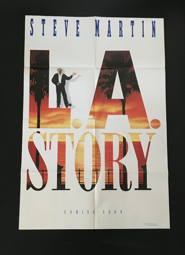 1990 L.A. Story 40" x 27" Original Movie Poster Steve Martin