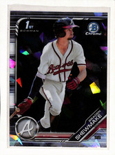 2019 Bowman Chrome Draft 1st Sapphire BDC 59 Baden Shewmake Atlanta Braves